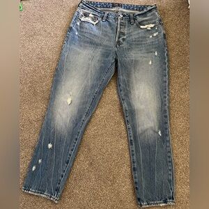 Abercrombie & Fitch Ames Low Rise Boyfriend Jeans Blue Relaxed Straight leg 28 6